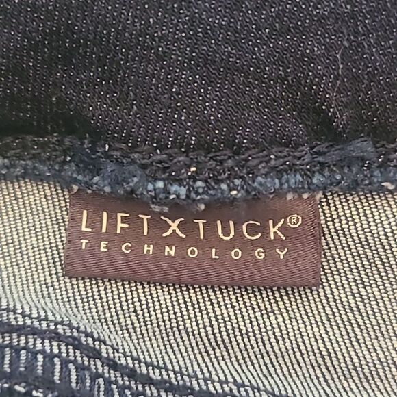 NYDJ Sculpt Her Denim Pull-On Straight Jeans Dark Blue Size 14 - Picture 12 of 16